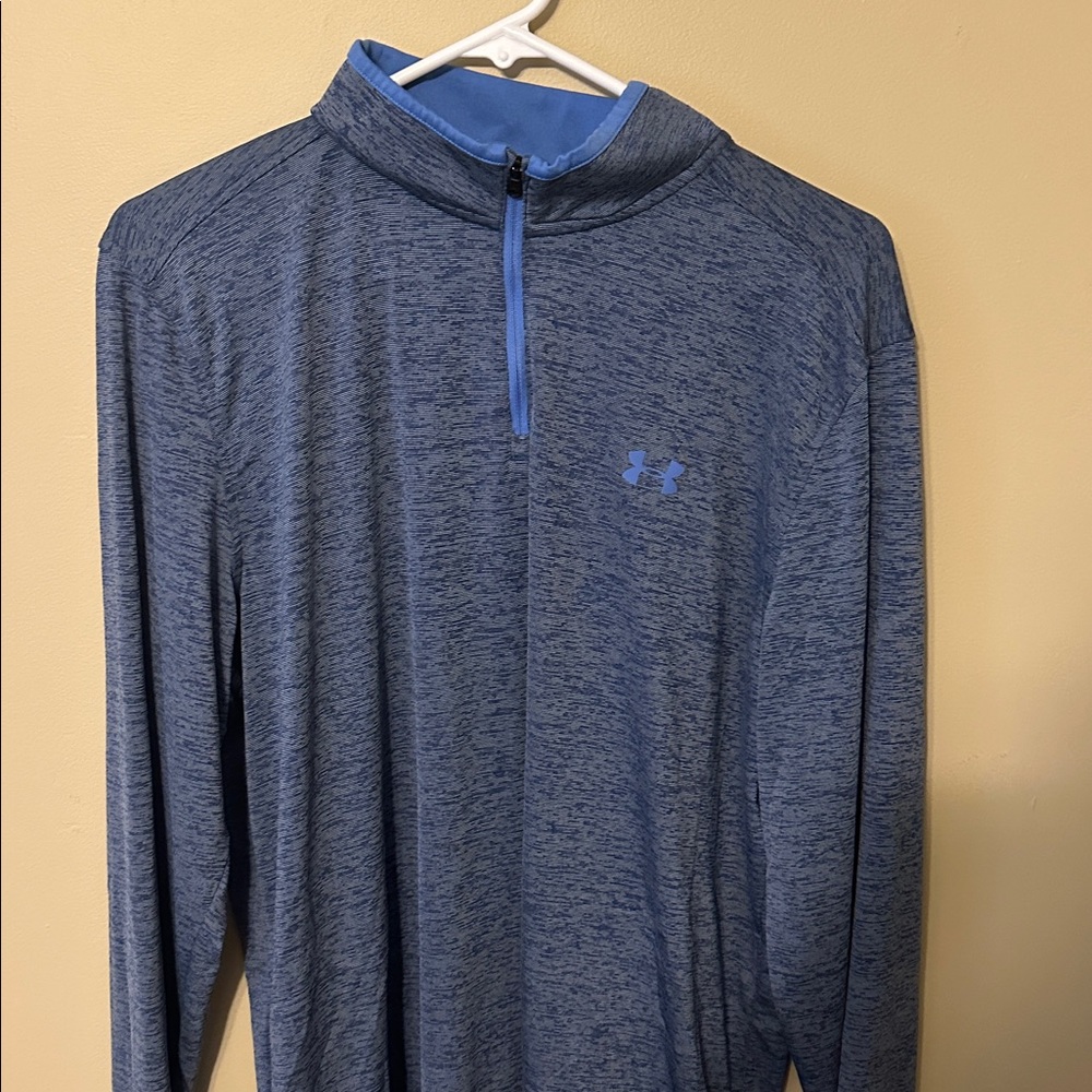Under Armour Heathered Blue Half-Zip Top